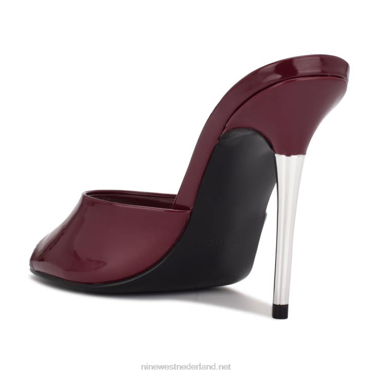 diva\'s sandalen met hak Nine West 62LB475 donker pruim patent