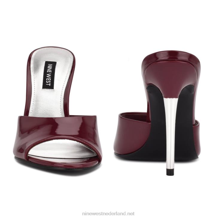 diva\'s sandalen met hak Nine West 62LB475 donker pruim patent
