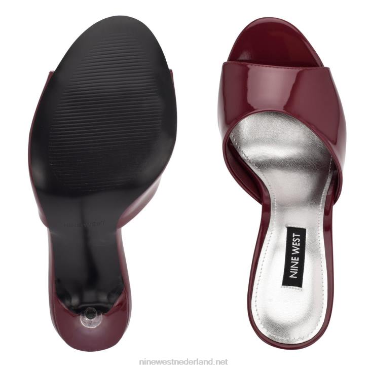 diva\'s sandalen met hak Nine West 62LB475 donker pruim patent