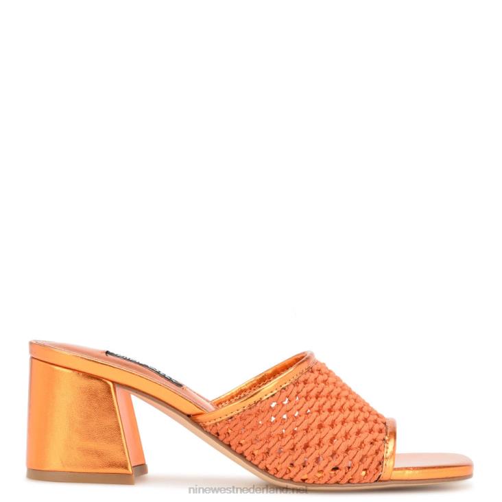 galant sandalen met blokhak Nine West 62LB345 oranje
