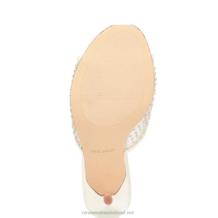 iriep sandalen met hak Nine West 62LB1079 ivoor gaas