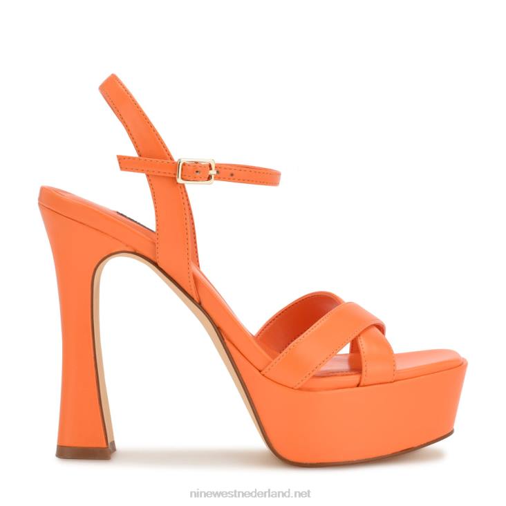 iriv platform sandalen Nine West 62LB186 oranje