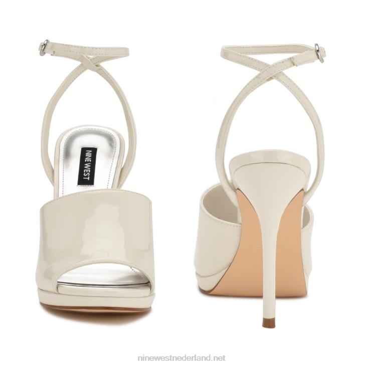 limbery sandalen met enkelbandje Nine West 62LB360 chique crème patent