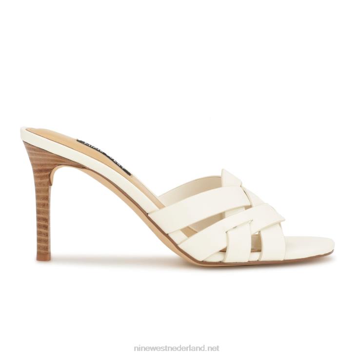 linette schuifsandalen met hak Nine West 62LB129 wit