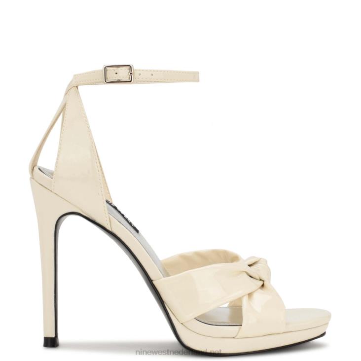 lovya sandalen met enkelbandje Nine West 62LB356 chique crème patent