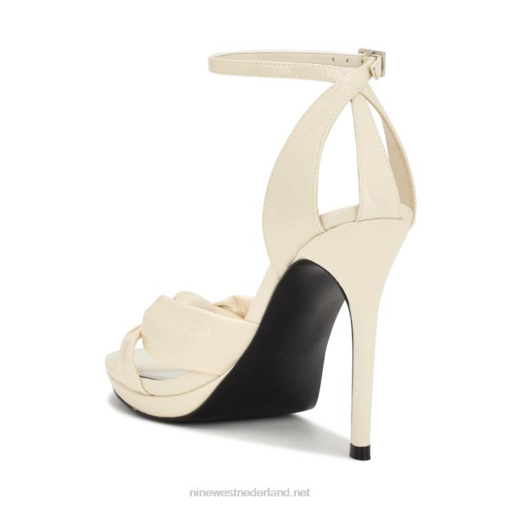 lovya sandalen met enkelbandje Nine West 62LB356 chique crème patent