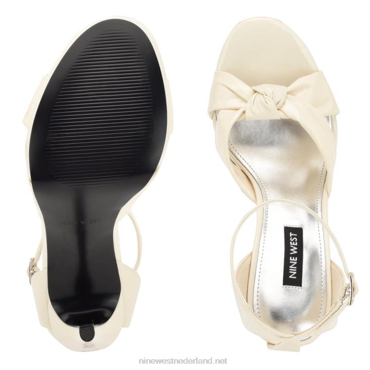 lovya sandalen met enkelbandje Nine West 62LB356 chique crème patent