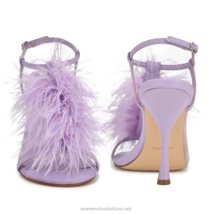 miljoen sandalen met enkelbandje en hak Nine West 62LB1750 lichtpaars