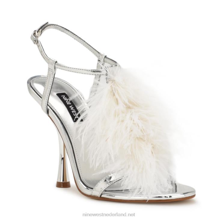 miljoen sandalen met enkelbandje en hak Nine West 62LB285 Zilverwit
