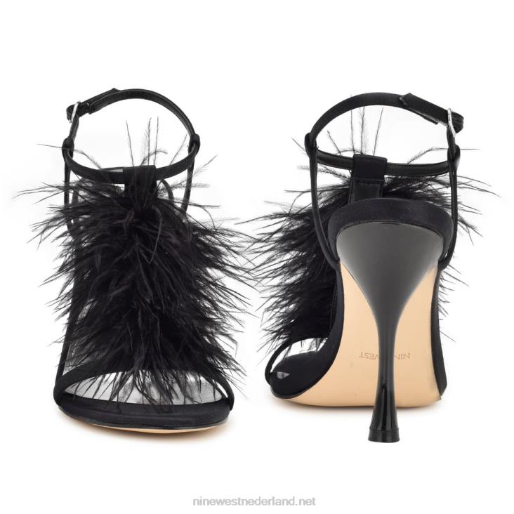 miljoen sandalen met enkelbandje en hak Nine West 62LB287 zwart