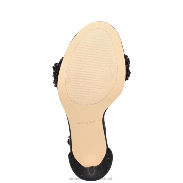 morelov sandalen met hak Nine West 62LB139 zwart kristal