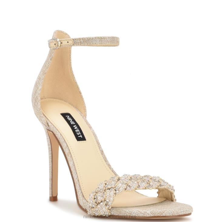 morelov sandalen met hak Nine West 62LB1704 natuurlijk kristal