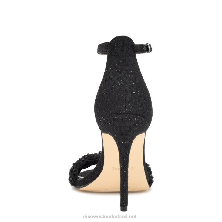 morelov sandalen met hak Nine West 62LB1705 zwart kristal