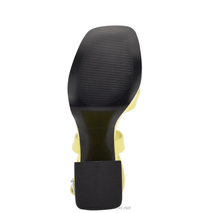 pakken sandalen met enkelbandje en plateauzool aan Nine West 62LB1712 geel patent