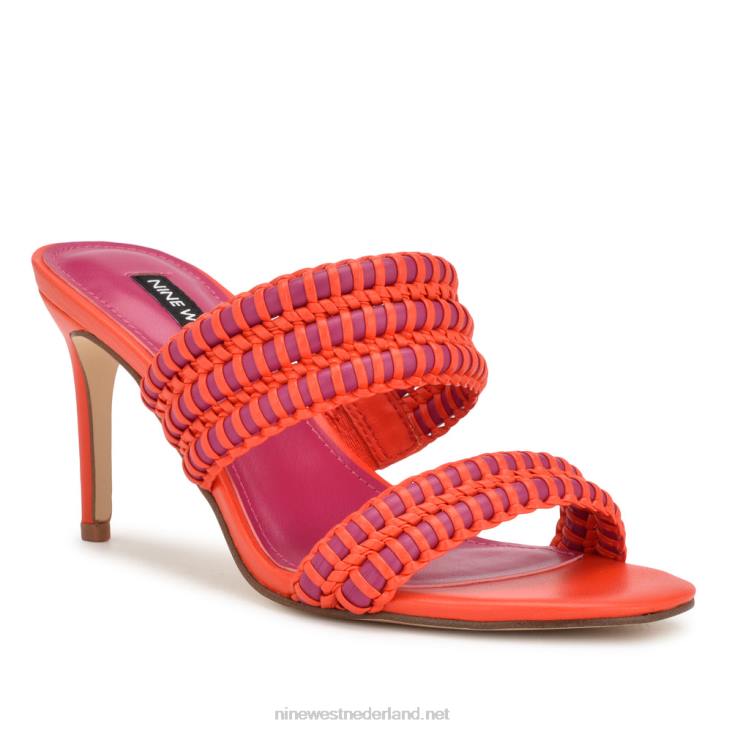 pauze sandalen met hak Nine West 62LB133 oranje roze