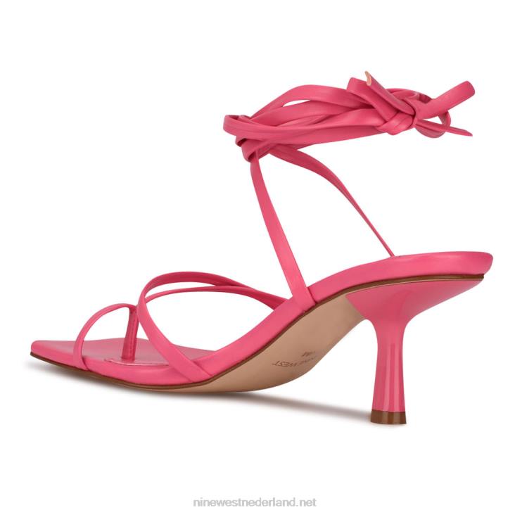 pina sandalen met enkelbandjes en hakken Nine West 62LB567 wauw roze