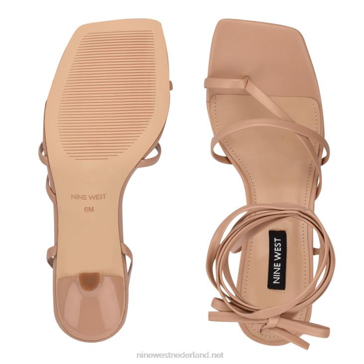 pina sandalen met enkelbandjes en hakken Nine West 62LB568 warme blos