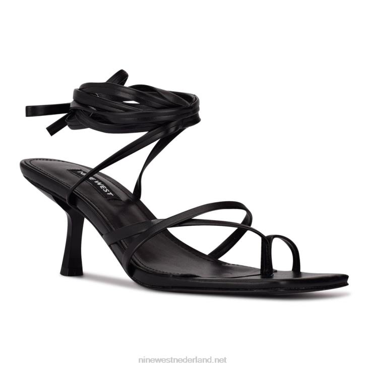 pina sandalen met enkelbandjes en hakken Nine West 62LB570 zwart