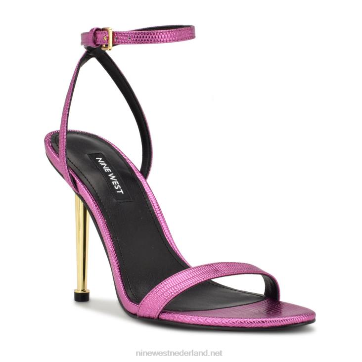 reina sandalen met enkelbandje Nine West 62LB230 magenta metallic hagedisprint