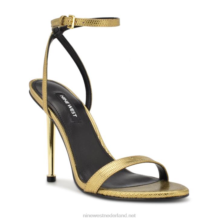 reina sandalen met enkelbandje Nine West 62LB231 bronzen metallic hagedisprint