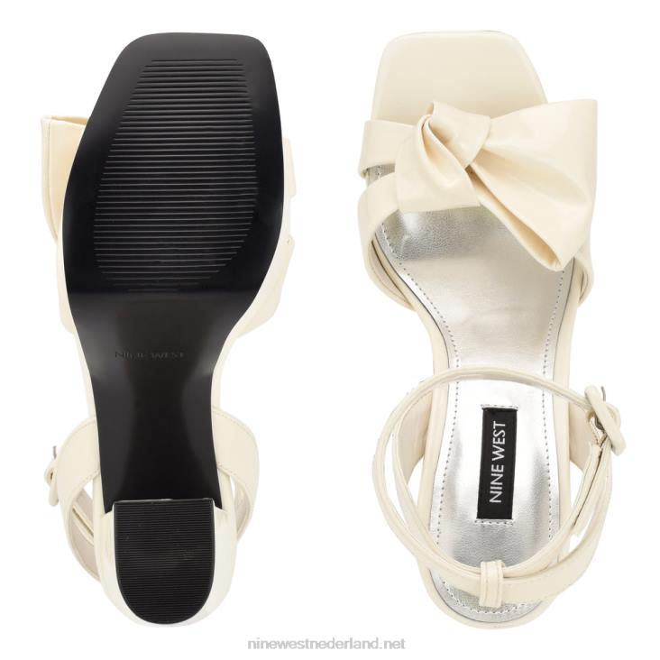 sandalen met plateauzool van rippa Nine West 62LB1771 chique crème patent