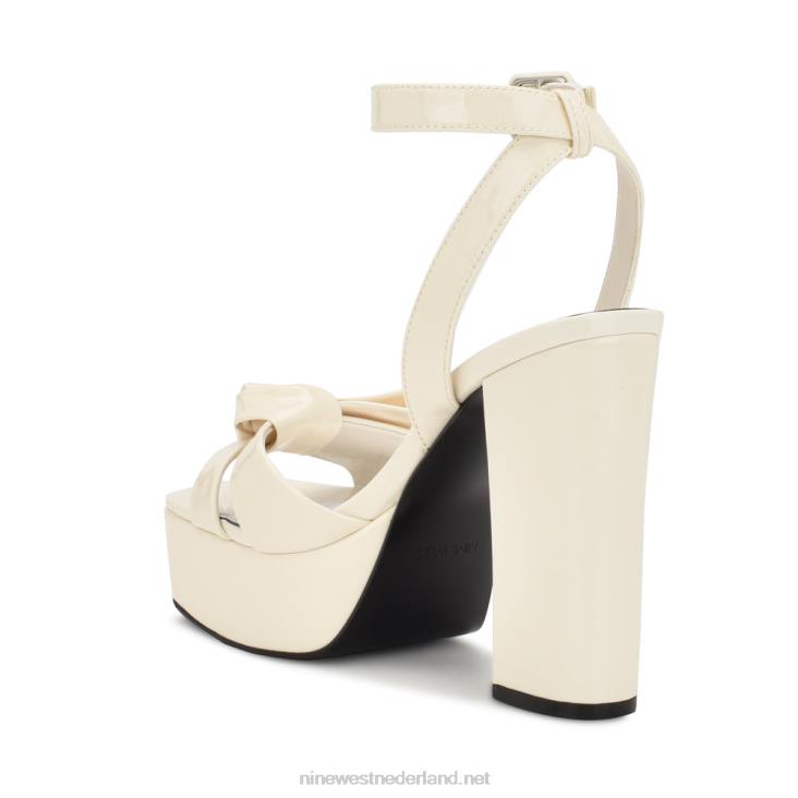 sandalen met plateauzool van rippa Nine West 62LB350 chique crème patent