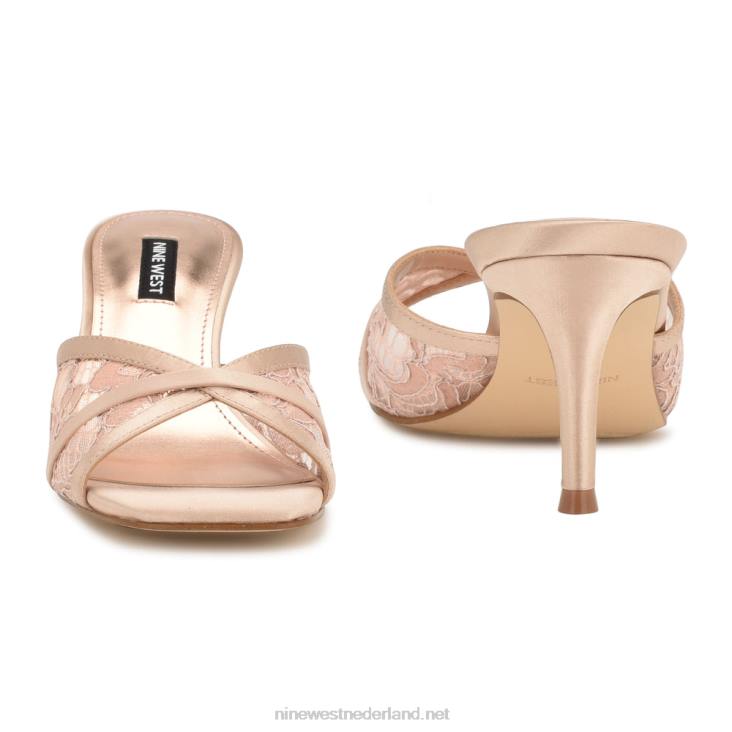sierlijke sandalen met hak Nine West 62LB241 nauwelijks nude kant
