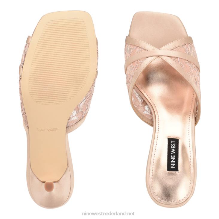 sierlijke sandalen met hak Nine West 62LB241 nauwelijks nude kant
