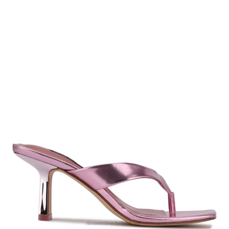 teenslippers met nesthak Nine West 62LB526 roze metaal