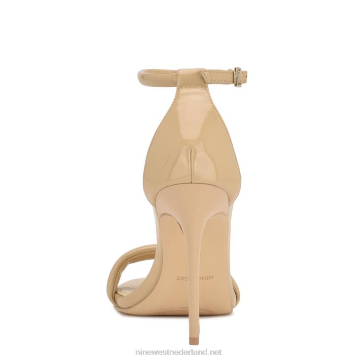 teeya sandalen met enkelbandje Nine West 62LB211 licht natuurlijk patent