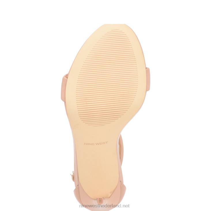 teeya sandalen met enkelbandje Nine West 62LB212 nauwelijks naakt patent