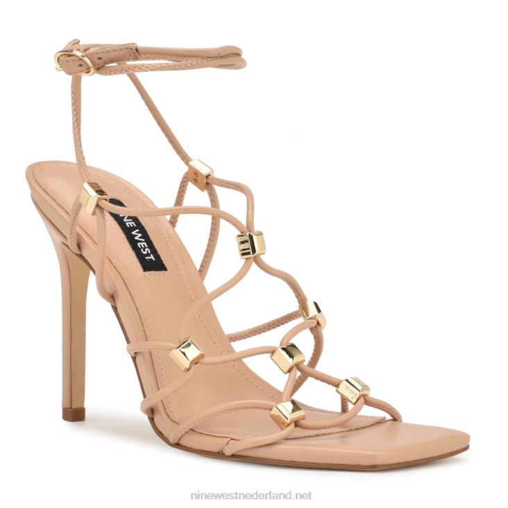 tenor sandalen met enkelbandje en hak Nine West 62LB251 warme blos