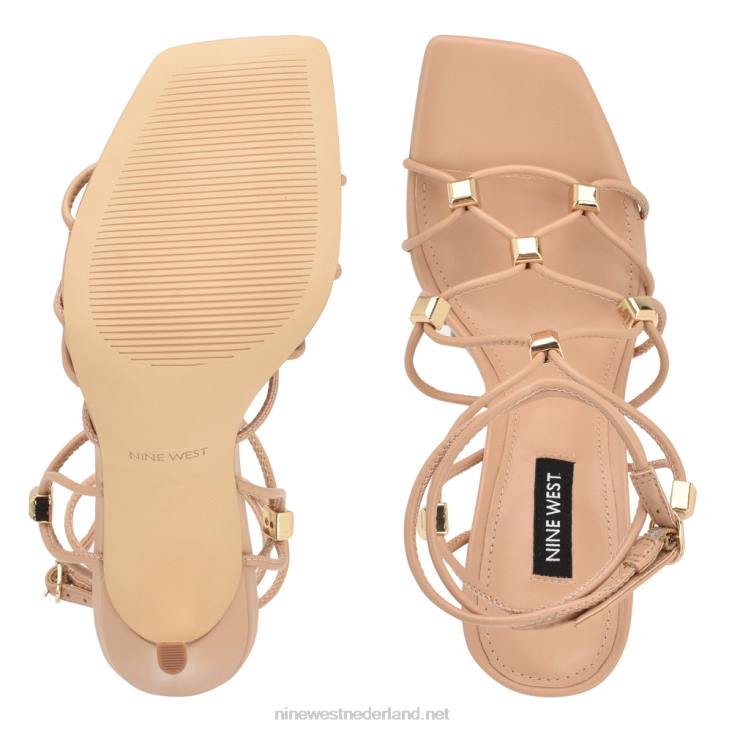 tenor sandalen met enkelbandje en hak Nine West 62LB251 warme blos