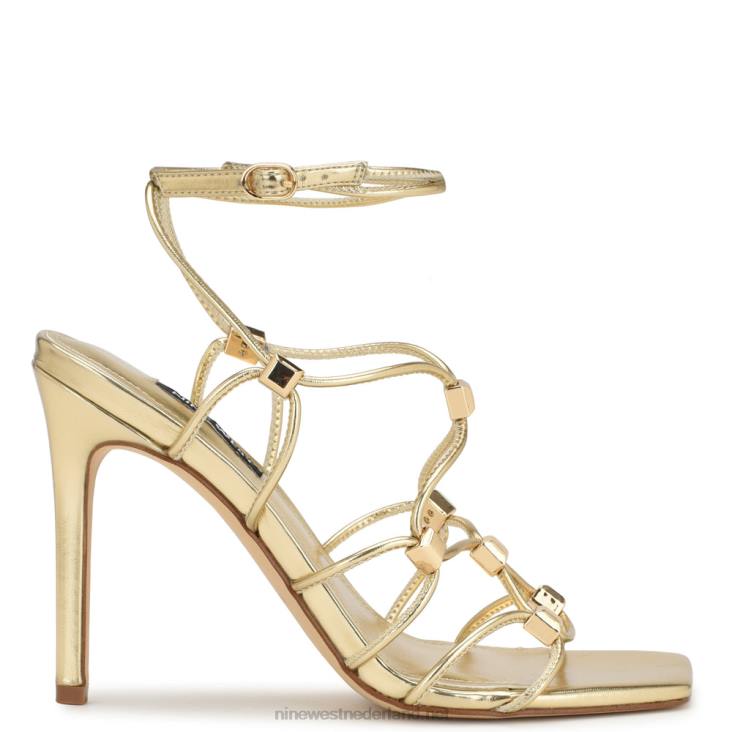 tenor sandalen met enkelbandje en hak Nine West 62LB252 platina