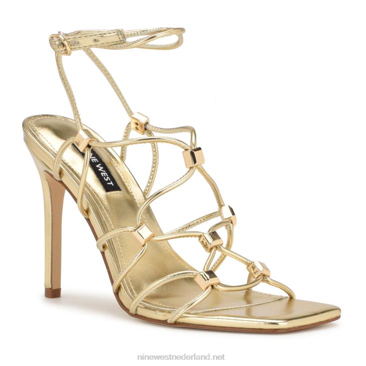 tenor sandalen met enkelbandje en hak Nine West 62LB252 platina