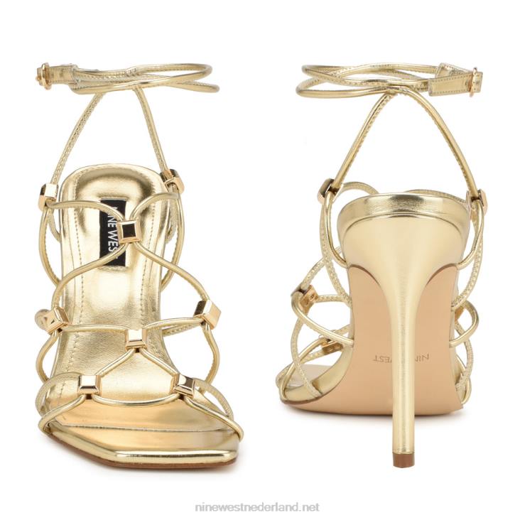 tenor sandalen met enkelbandje en hak Nine West 62LB252 platina