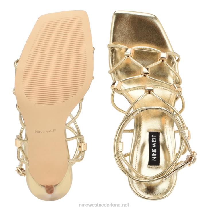 tenor sandalen met enkelbandje en hak Nine West 62LB252 platina