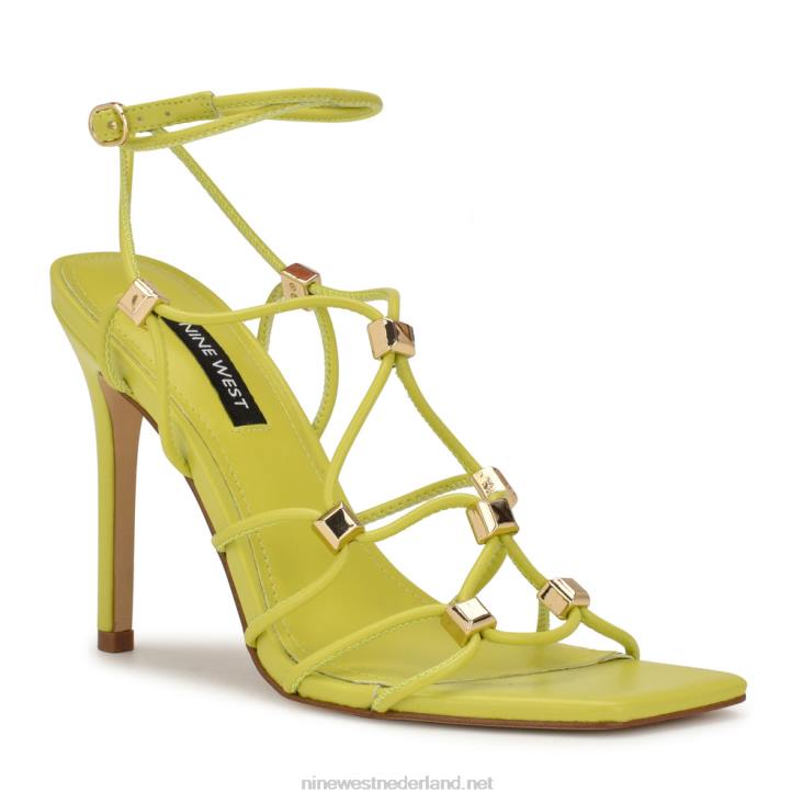 tenor sandalen met enkelbandje en hak Nine West 62LB253 limoen