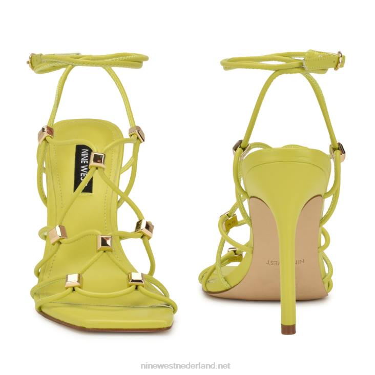 tenor sandalen met enkelbandje en hak Nine West 62LB253 limoen