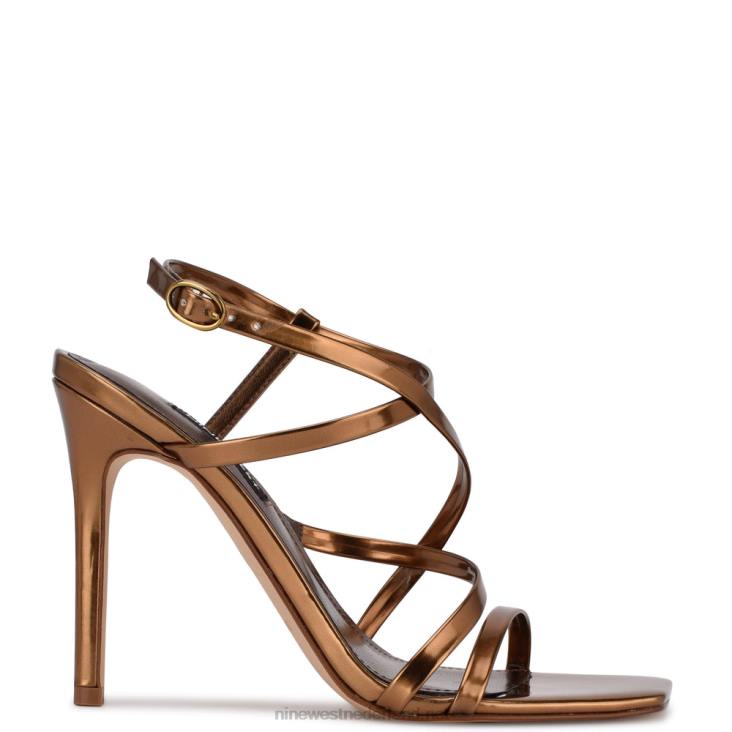 tilas sandalen met hak Nine West 62LB1956 bronzen