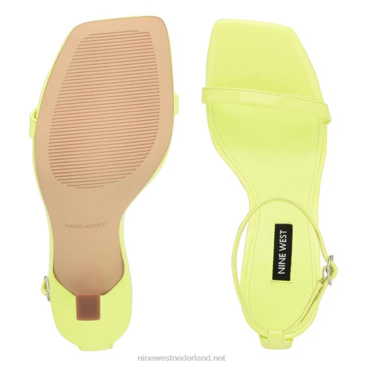 yess sandalen met enkelbandje Nine West 62LB277 neon limoen patent
