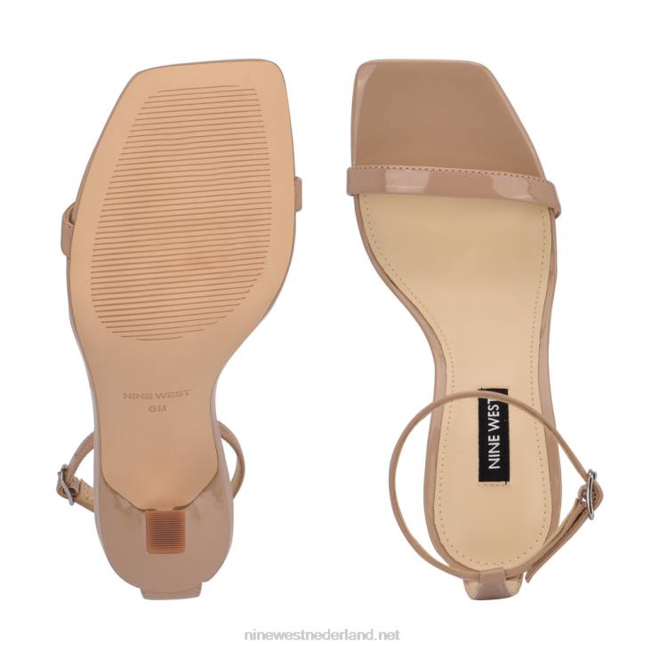 yess sandalen met enkelbandje Nine West 62LB418 antiek taupe patent