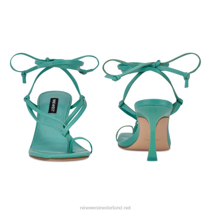yippie enkel wrap sandaal met hak Nine West 62LB1021 turkoois