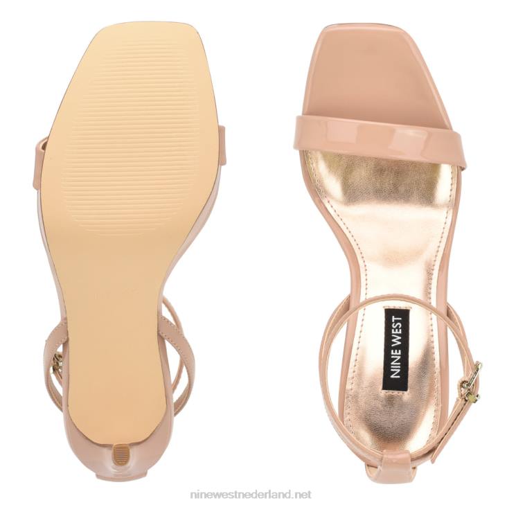 zilo platform sandalen Nine West 62LB332 nauwelijks naakt patent