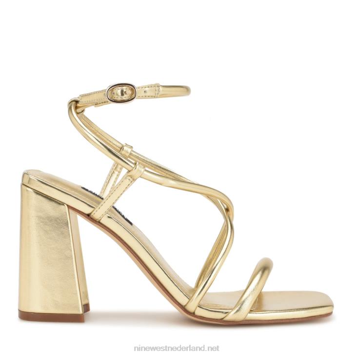 yeera sandalen met bandjes en hakken Nine West 62LB817 platina