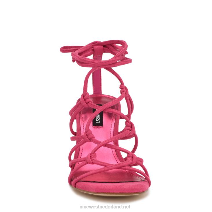 Glaven enkel wrap sandalen Nine West 62LB838 roze suède