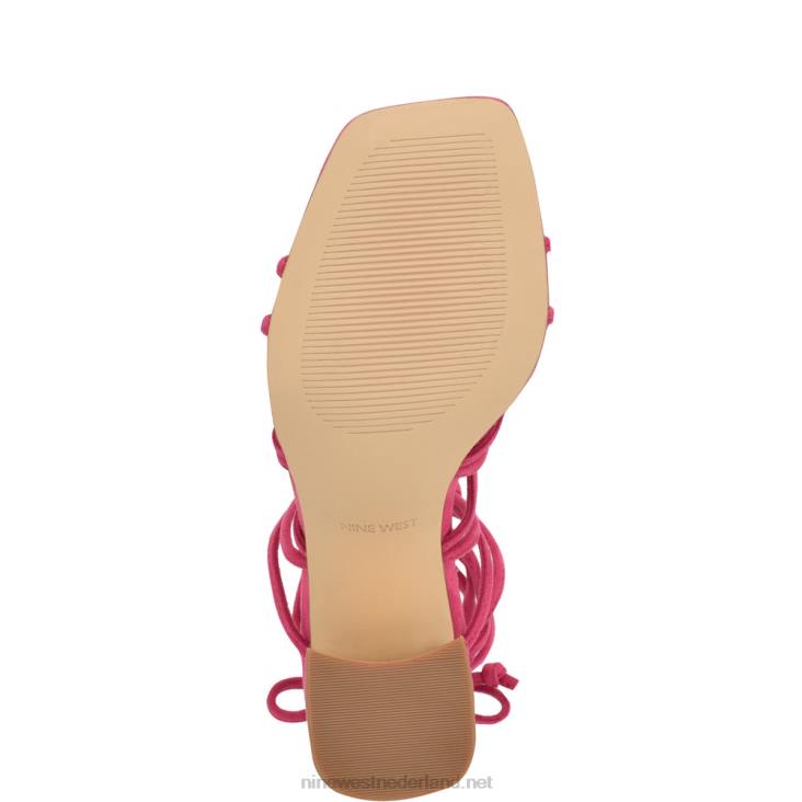 Glaven enkel wrap sandalen Nine West 62LB838 roze suède