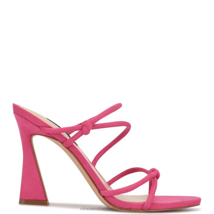 Glijsandalen met kims-hak Nine West 62LB2033 schokkend roze suède