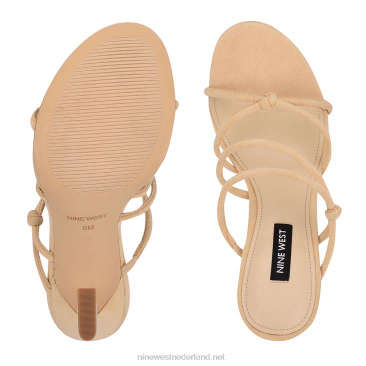 Glijsandalen met kims-hak Nine West 62LB2034 licht natuurlijk suède