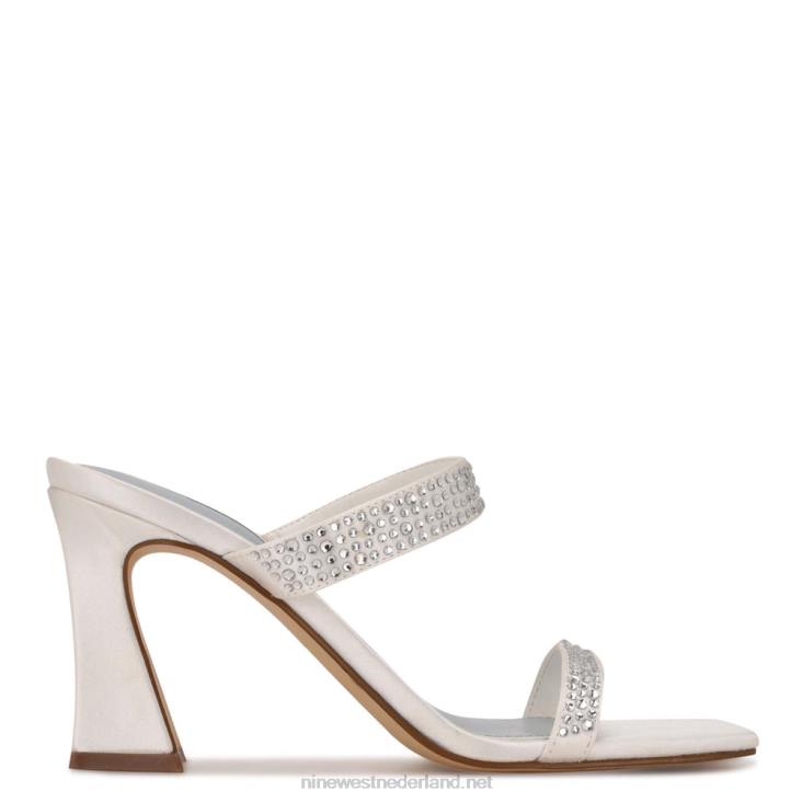 darla sandalen met hak Nine West 62LB2072 wit satijn